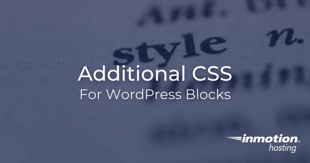 Additional CSS for WordPress blocks