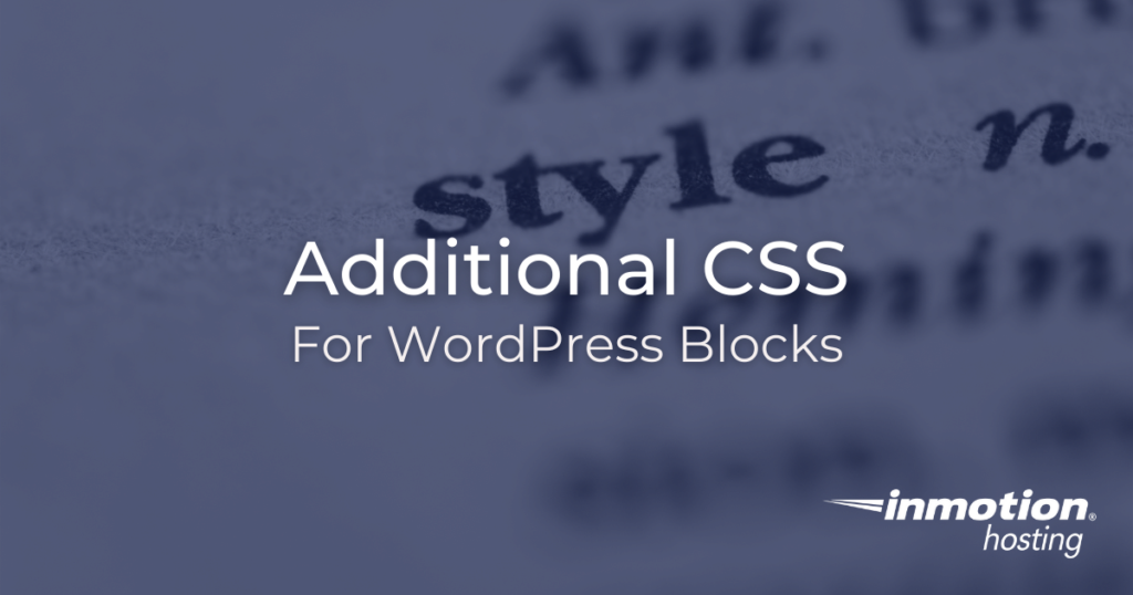 Additional CSS for WordPress blocks