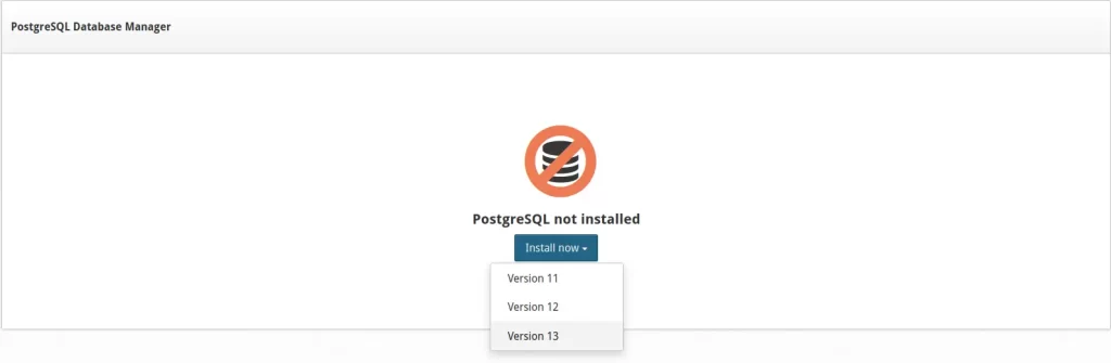 Install PostgreSQL in Control Web Panel (CWP)