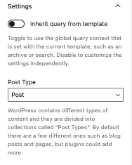 Query settings