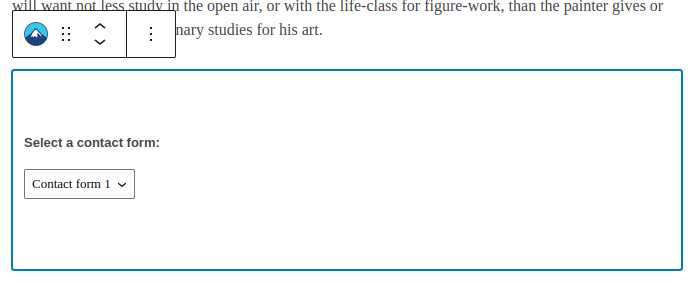 Shortcode appears after pasting