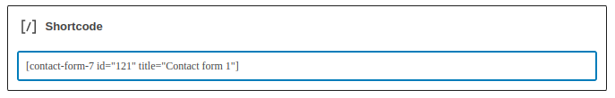 A shortcode block