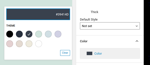 Choosing a color for your separator block in WordPress