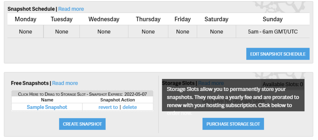 VPS Server Snapshots