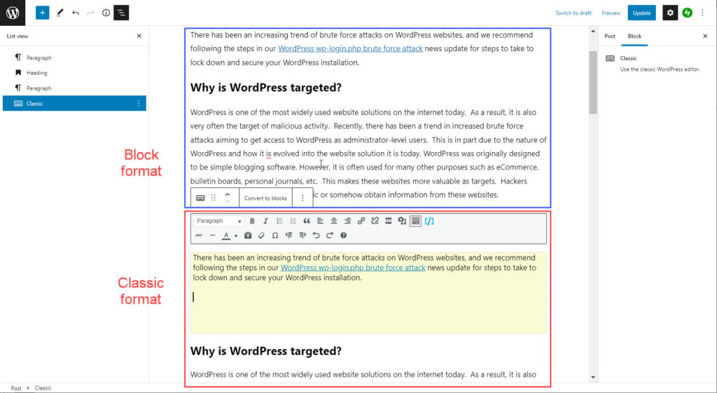 How To Convert Blocks In WordPress | InMotion Hosting