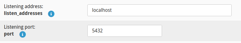 CWP PostgreSQL remote connection settings