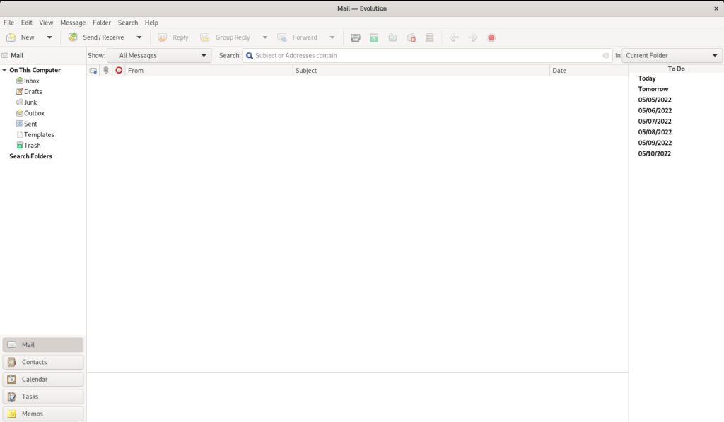 Evolution desktop email client
