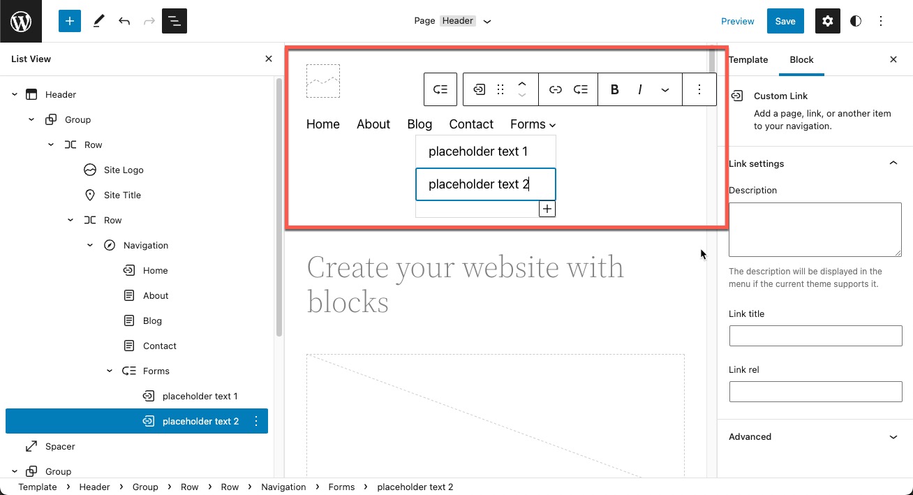 Create Submenu