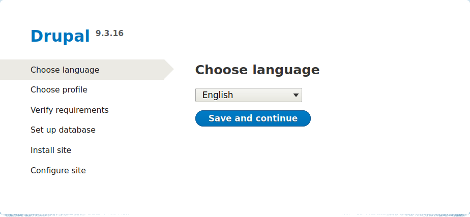 Choose Drupal 9 language preference
