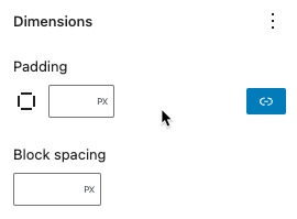 Options for Dimensions