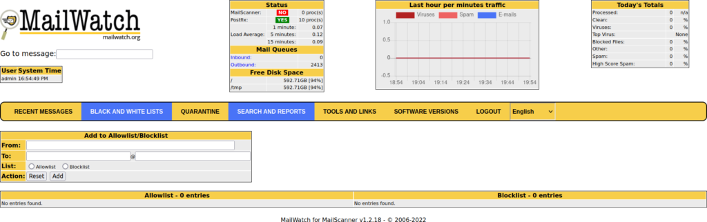 CyberPanel MailWatch integration