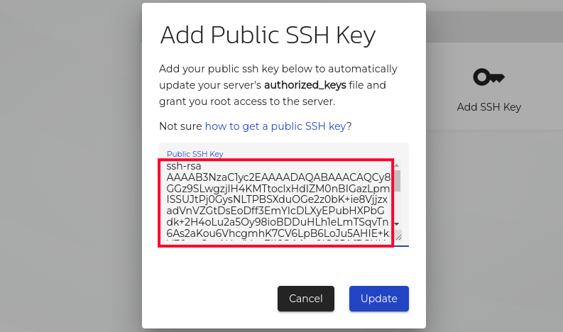 Adding Public SSH Keys