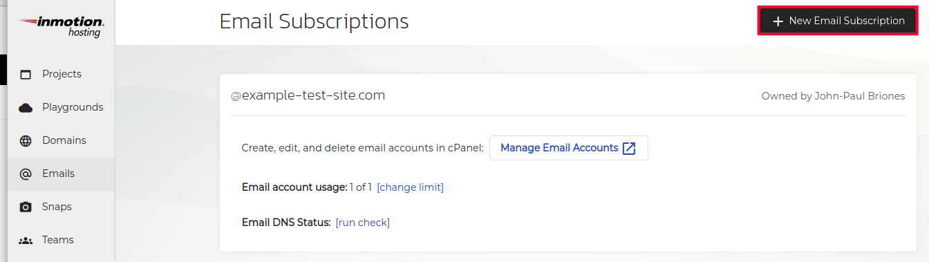 Purchasing a New Email Subscription