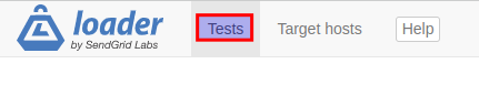 Clicking the "Tests" link in the navigation bar