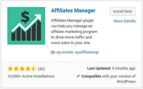 Affiliates Manager WordPress plugin