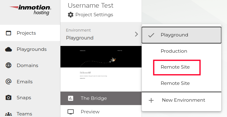 Accessing Your Playground Environments
