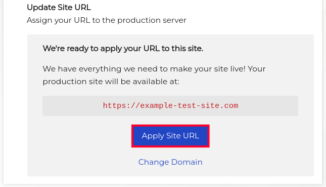Applying Site URL With InMotion Central