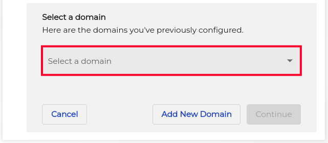 Selecting a Domain With InMotion Central