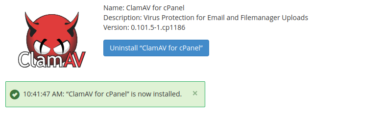 ClamAV is Now Installed