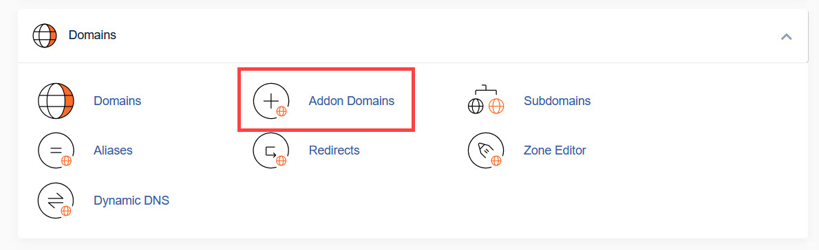 cPanel Addon domains