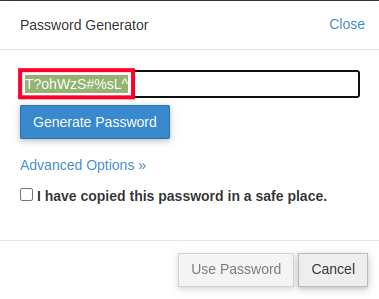 Copying Generated Password From cPanel