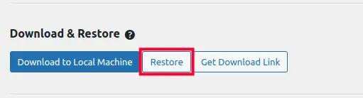 Restore a WordPress Backup with Total Upkeep