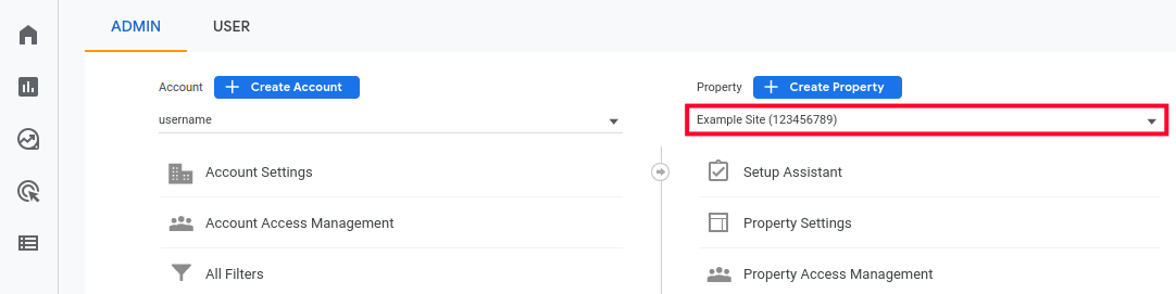 Accessing Your Property List in Google Analytics