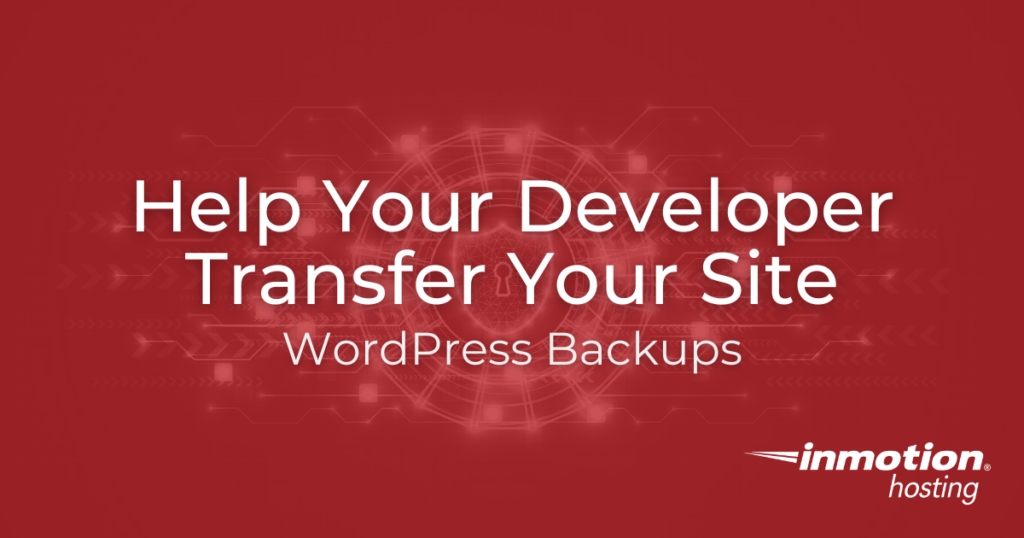 Helping your Developer Transfer your Website with a WordPress Backup Hero Image