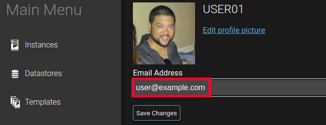 Updating Email Address in the Game Management Panel