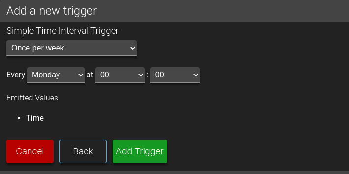 Adding a Simple Time Interval Trigger