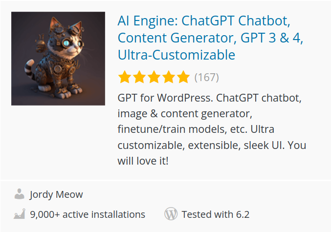 AI Engine - ChatGPT Plugin for WordPress