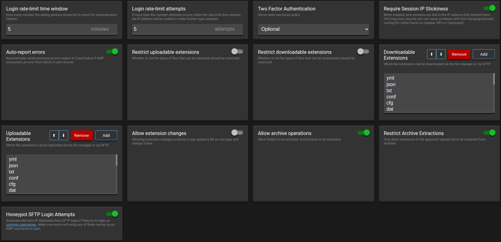 Minecraft Instance Configuration Options | InMotion Hosting