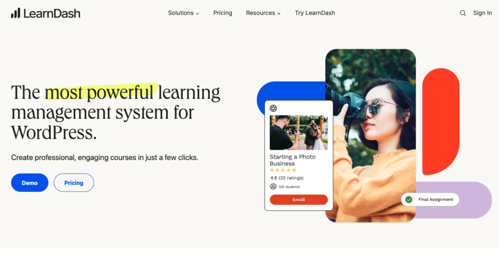 LearnDash Website Screenshot