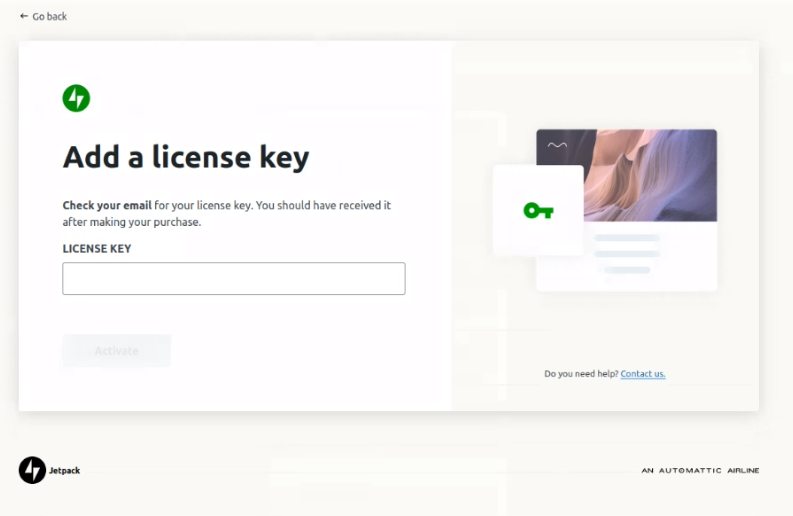 Add Jetpack License page
