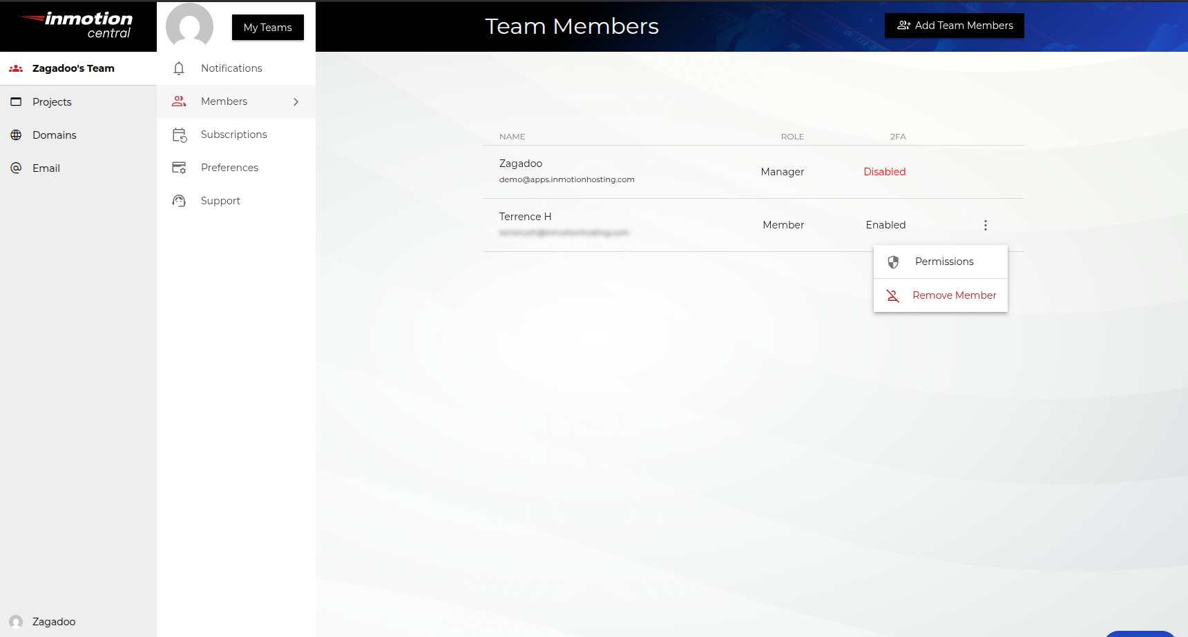 Permissions - InMotion Central