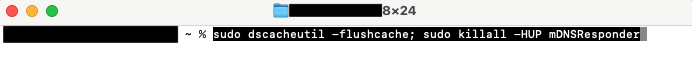 Mac Terminal DNS Flush