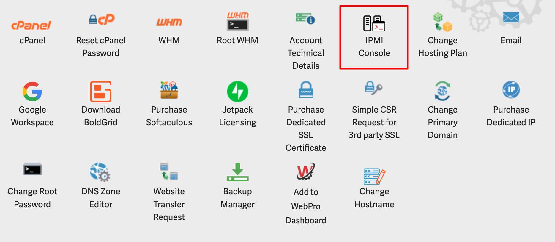 IPMI Button in AMP