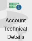 AMP account page showing the Account Technical Details button
