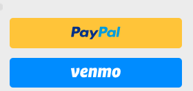 AMP checkout page showing the PayPal and Venmo payment buttons