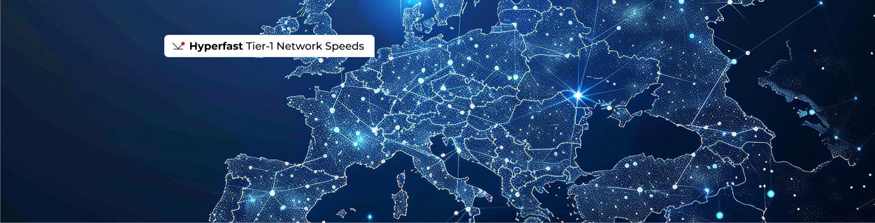 Carte de l'hébergement web en Europe